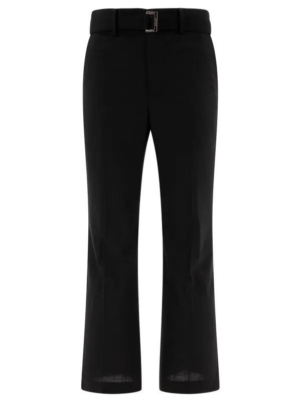 Belted Trousers Black sold by Wanan Luxury