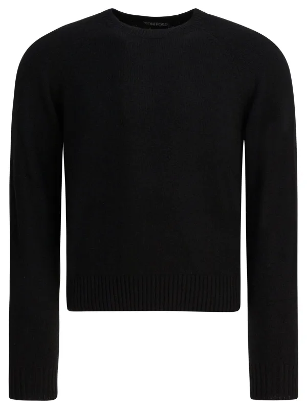 Cashmere Crewneck Sweater Knitwear Black made by Tom Ford