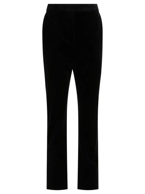 Velvet Pants Trousers Black sold by Wanan Luxury