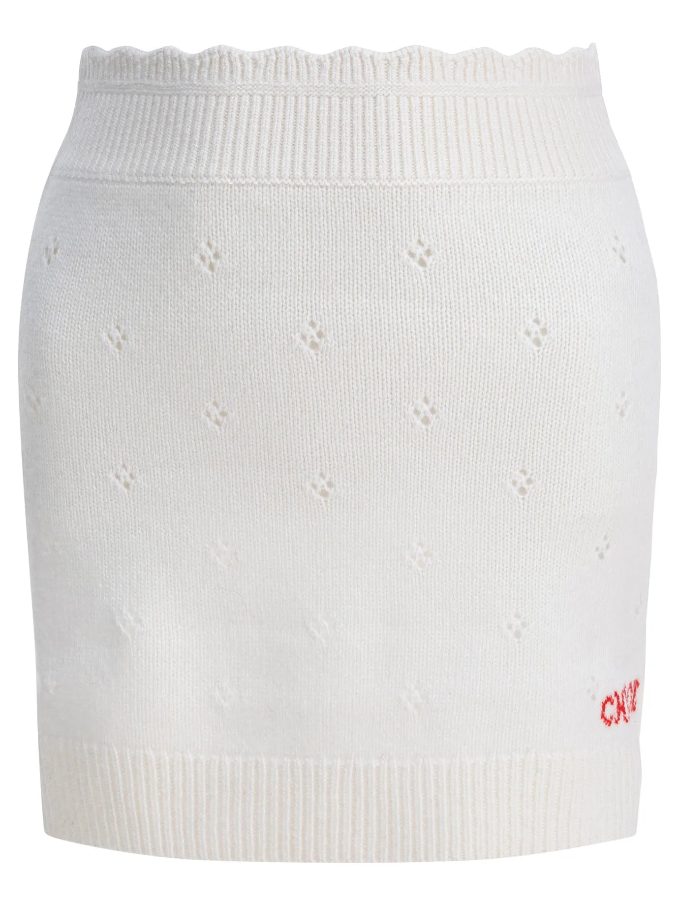 Openwork Wool And Cashmere Miniskirt Skirts White sold by Wanan Luxury