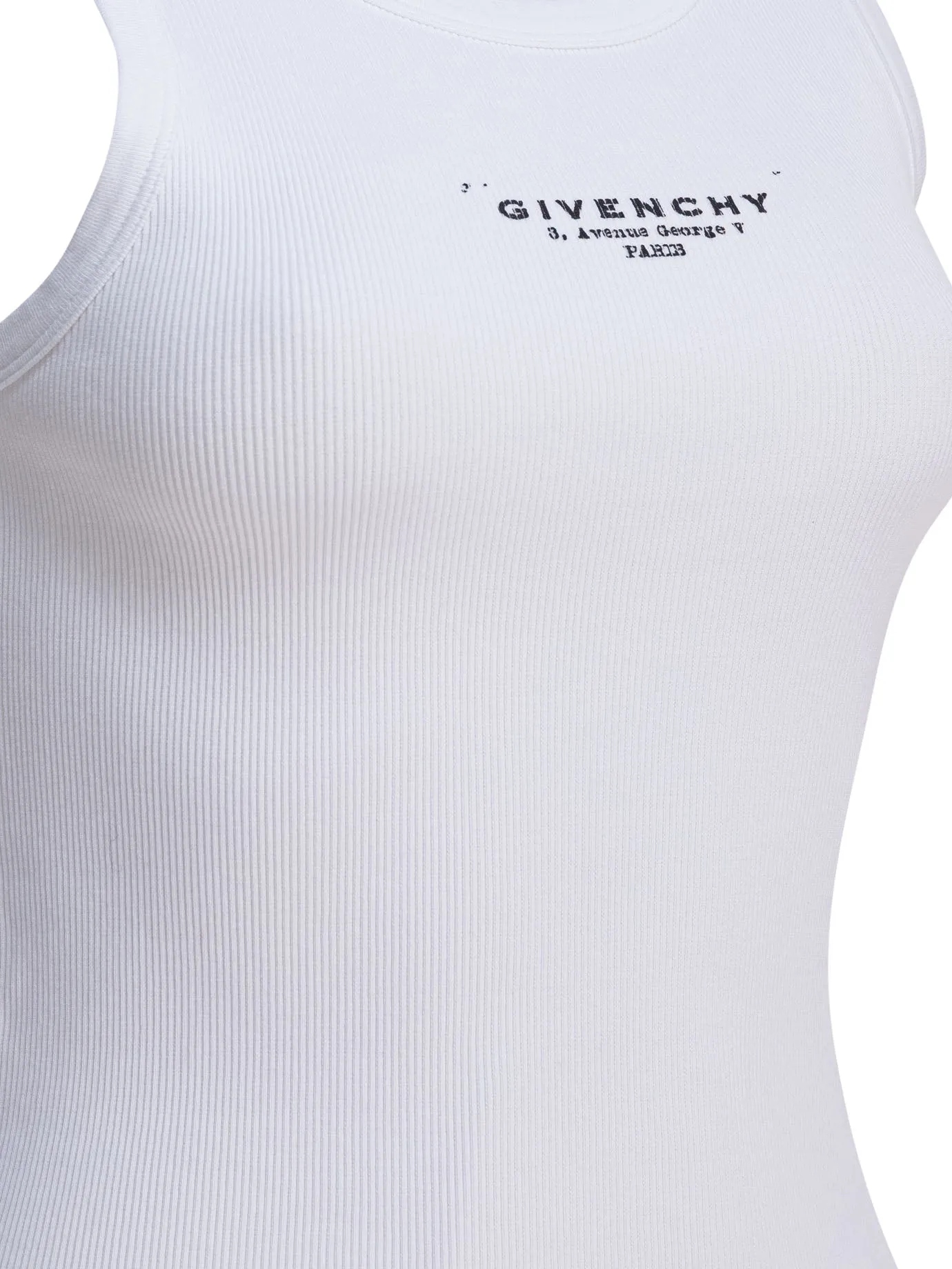 Cotton Tank Top With Logo Tops White sold by Wanan Luxury product image thumbnail 4