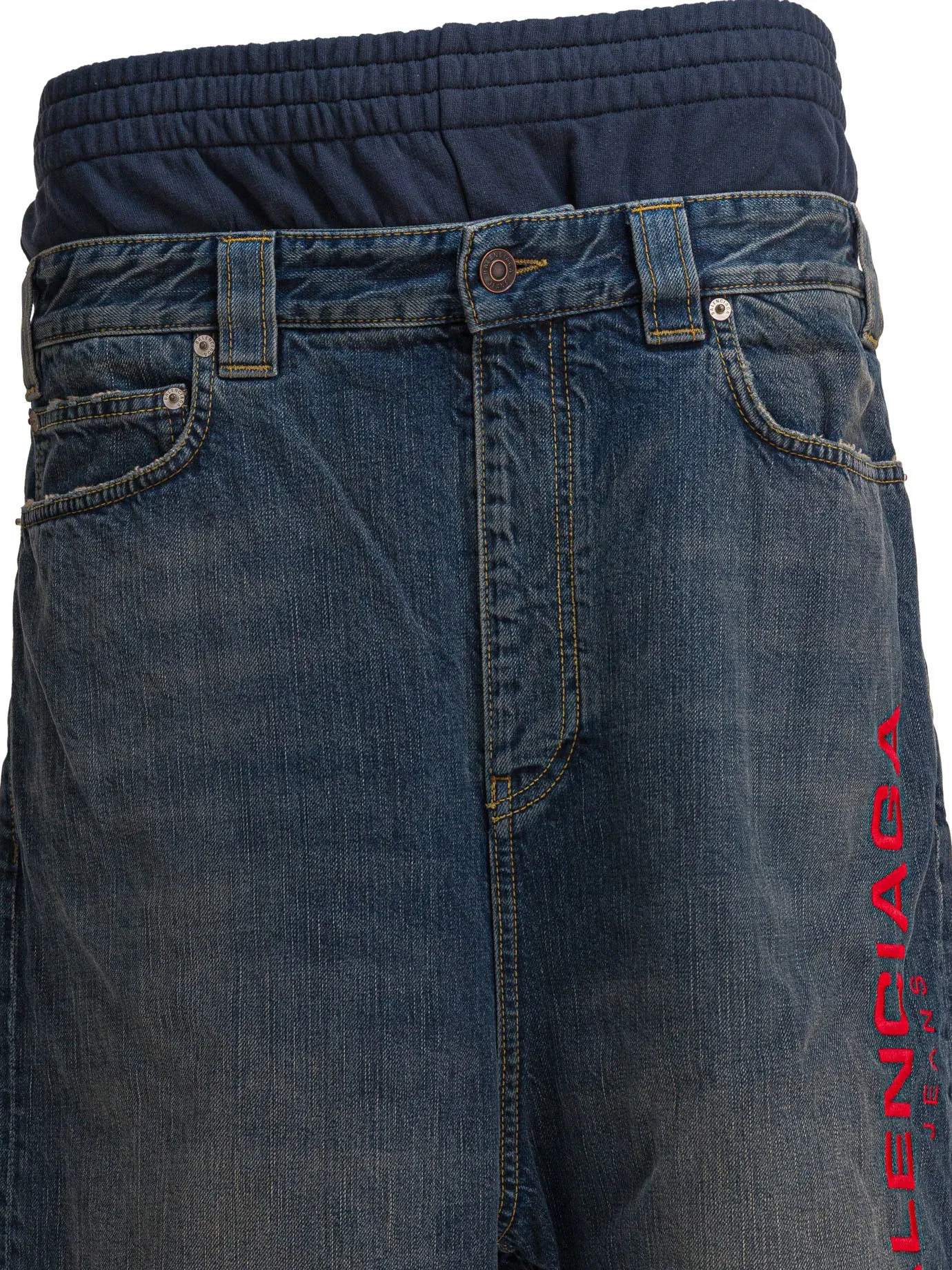 Patched Molleton Jeans Blue sold by Wanan Luxury product image thumbnail 3