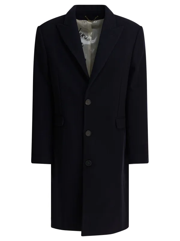Single-Breasted Wool Coat Jackets And Coats Blue sold by Wanan Luxury