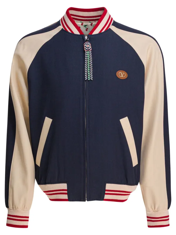 Virgin Wool Bomber Jacket Jackets And Coats Blue sold by Wanan Luxury