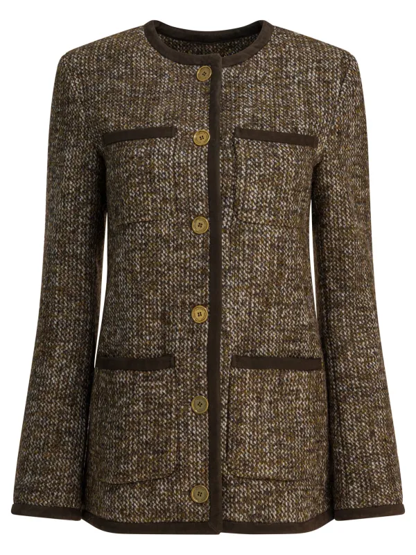 Wool Blend Jacket Jackets And Coats Brown sold by Wanan Luxury