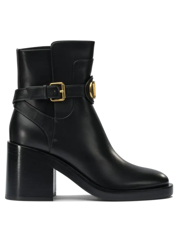 Vlogo Signature Ankle Boots Black sold by Wanan Luxury