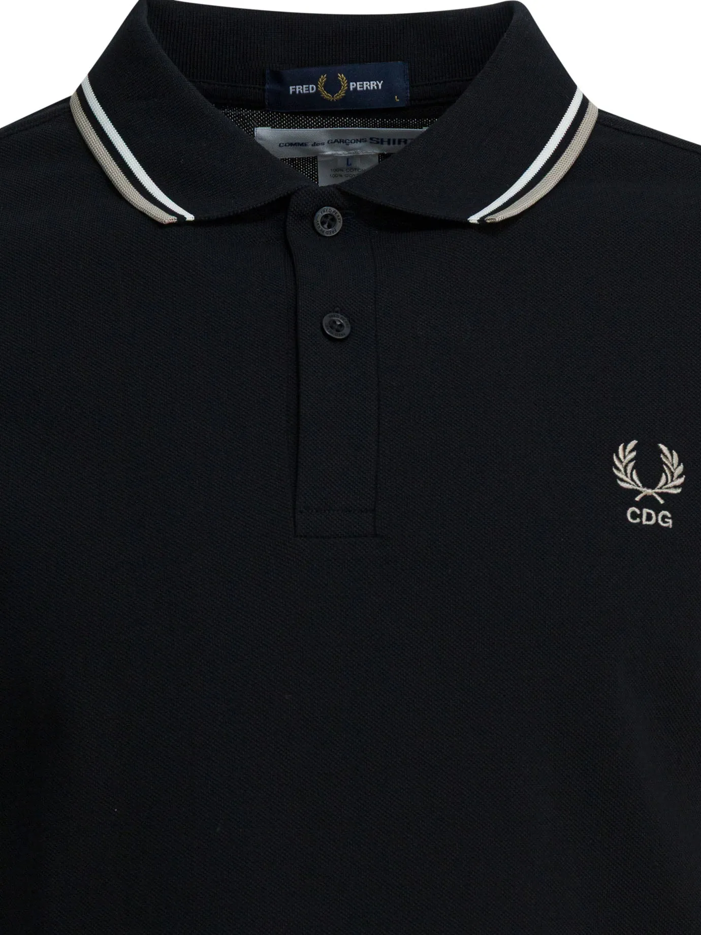 Comme Des GarçOns X Fred Perry Polo Shirts Black sold by Wanan Luxury product image thumbnail 3