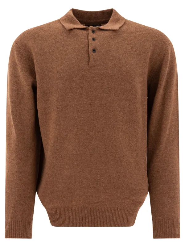 Wool Polo Shirt Polo Shirts Brown sold by Wanan Luxury