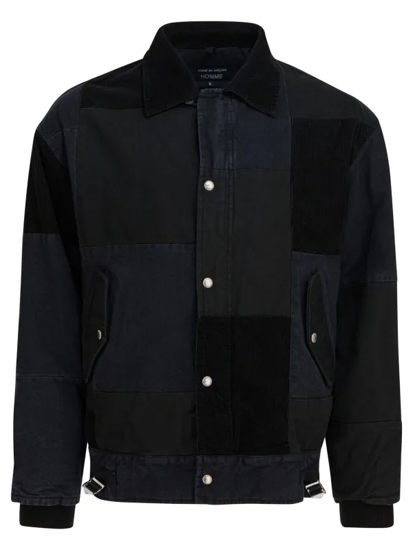 Jacket With Tone-On-Tone Patchwork Jackets And Coats Black sold by Wanan Luxury
