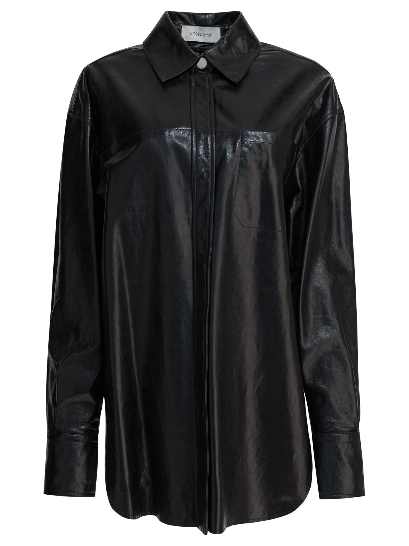 Leather Shirt Shirts Black sold by Wanan Luxury