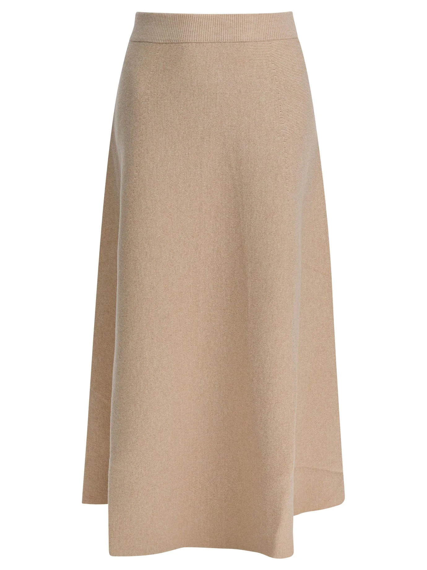 Wool And Cashmere Flared Skirt Skirts Beige sold by Wanan Luxury