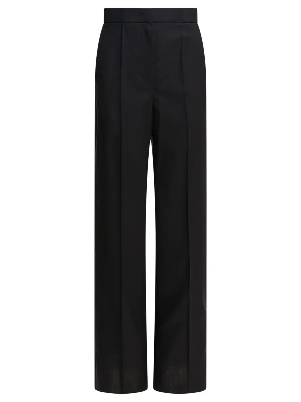 Light Wool Straight Trousers Black sold by Wanan Luxury