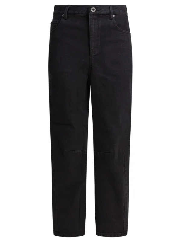 Wide Leg Jeans Black sold by Wanan Luxury