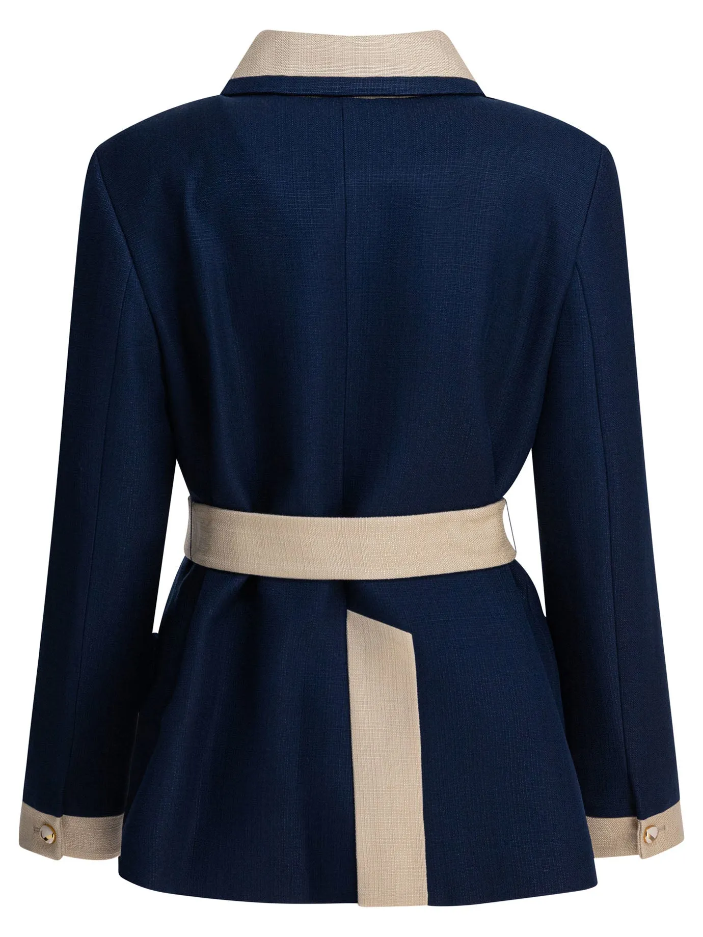 Viscose Caban Coat Jackets And Coats Blue sold by Wanan Luxury product image thumbnail 2