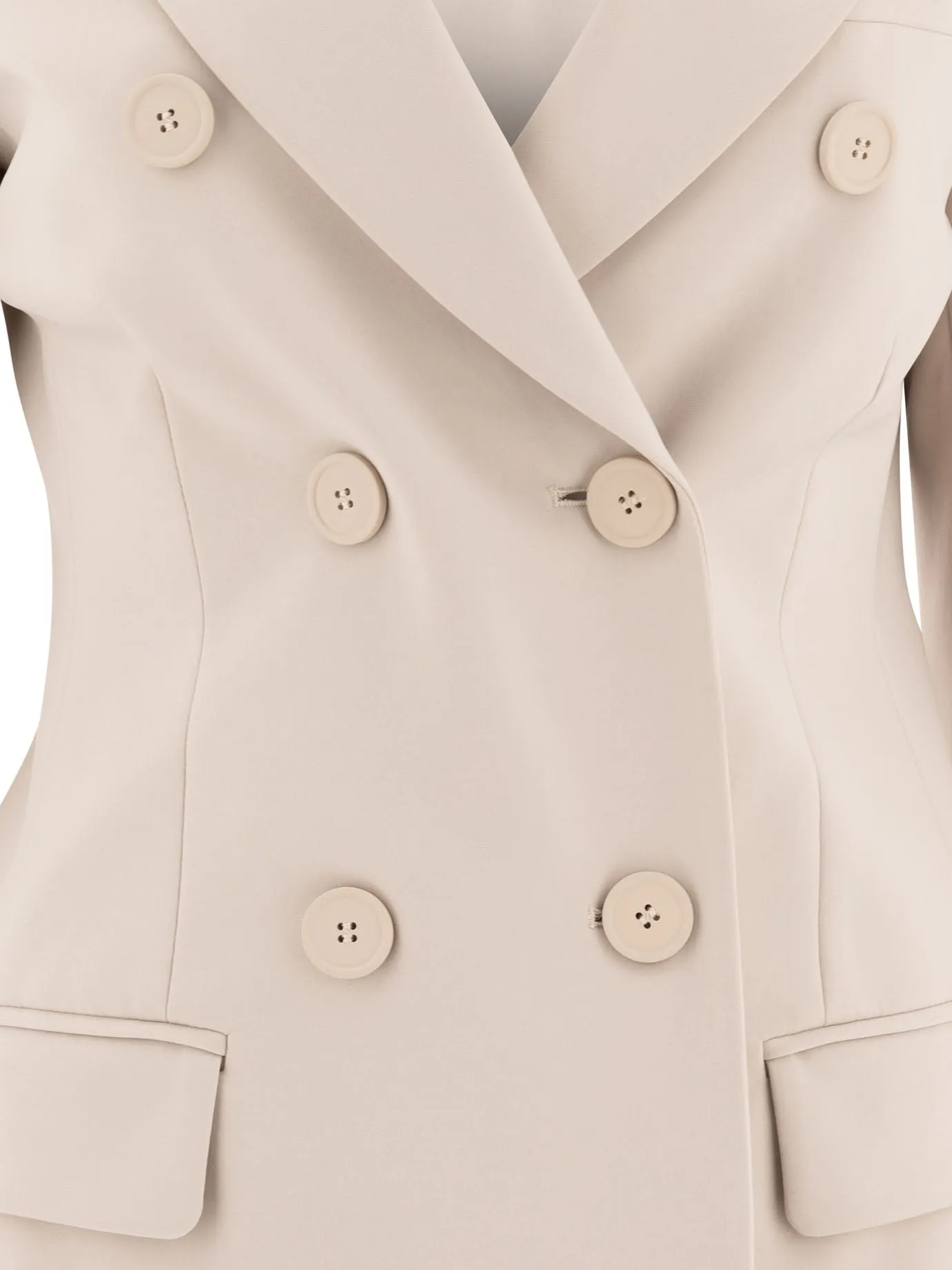 Double-Breasted Blazer With Spear Lapels Jackets And Coats Beige sold by Wanan Luxury product image thumbnail 3