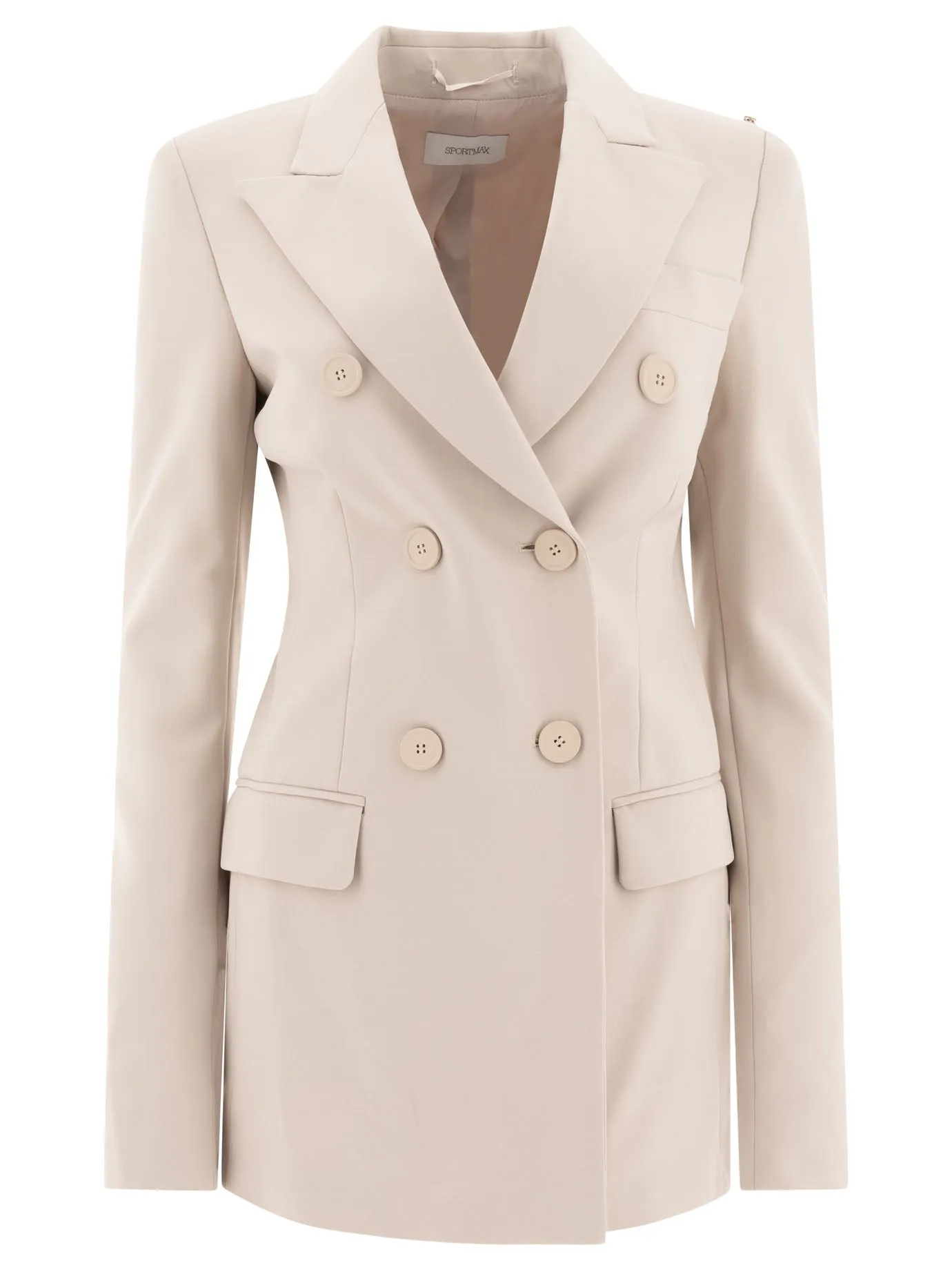 Double-Breasted Blazer With Spear Lapels Jackets And Coats Beige sold by Wanan Luxury
