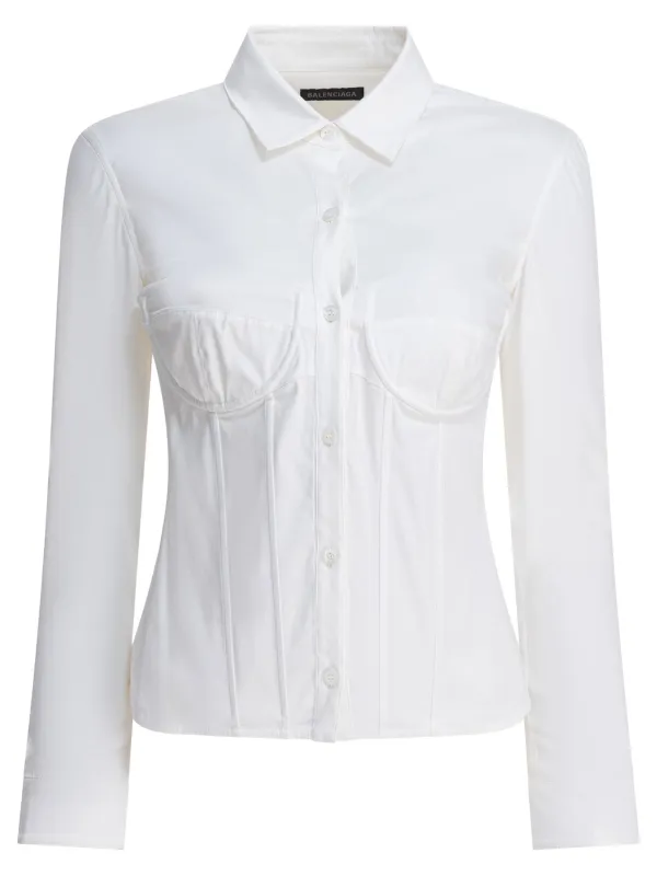 Corset Shirt Shirts White made by Balenciaga