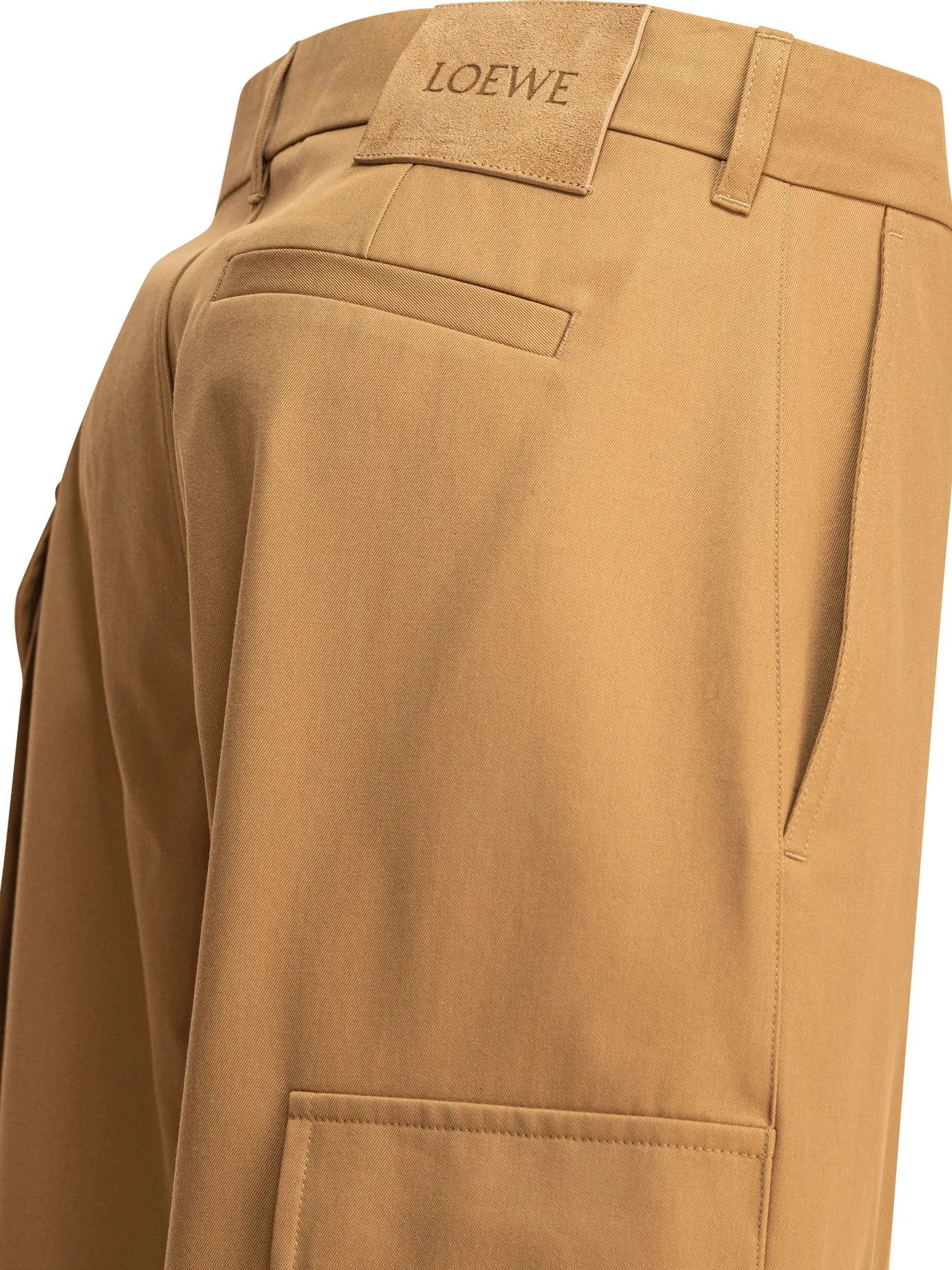 Cotton And Silk Cargo Trousers Beige sold by Wanan Luxury product image thumbnail 4