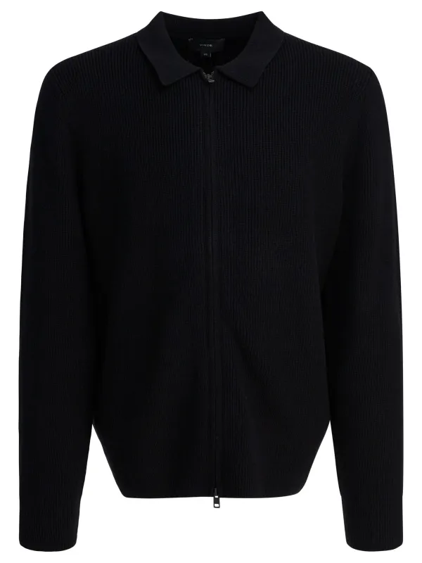 Wool Blend Cardigan Knitwear Black sold by Wanan Luxury