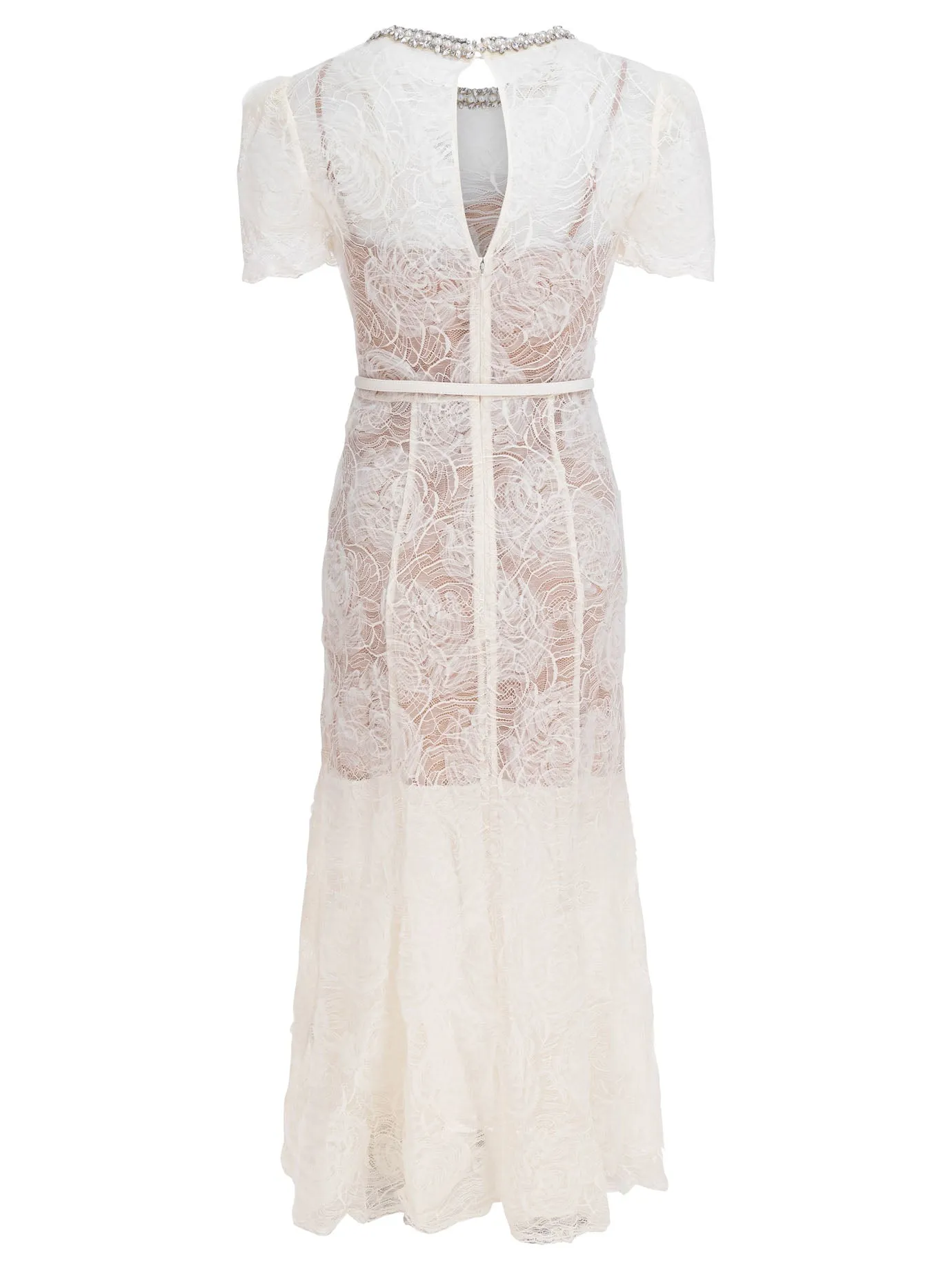 Lace And Tulle Midi Dress Dresses Beige sold by Wanan Luxury product image thumbnail 2