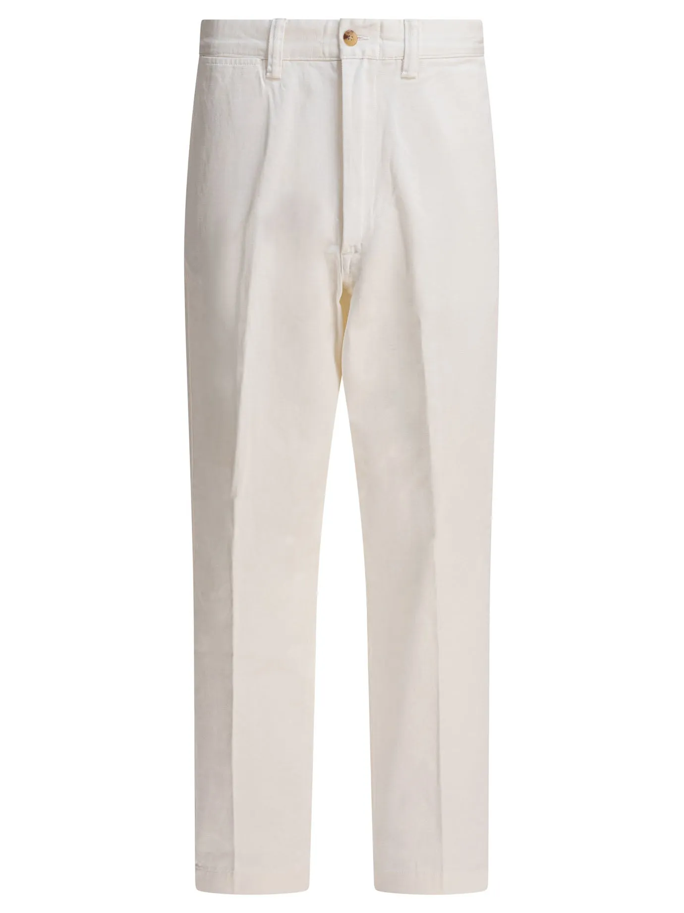 Straight Leg Trousers White sold by Wanan Luxury