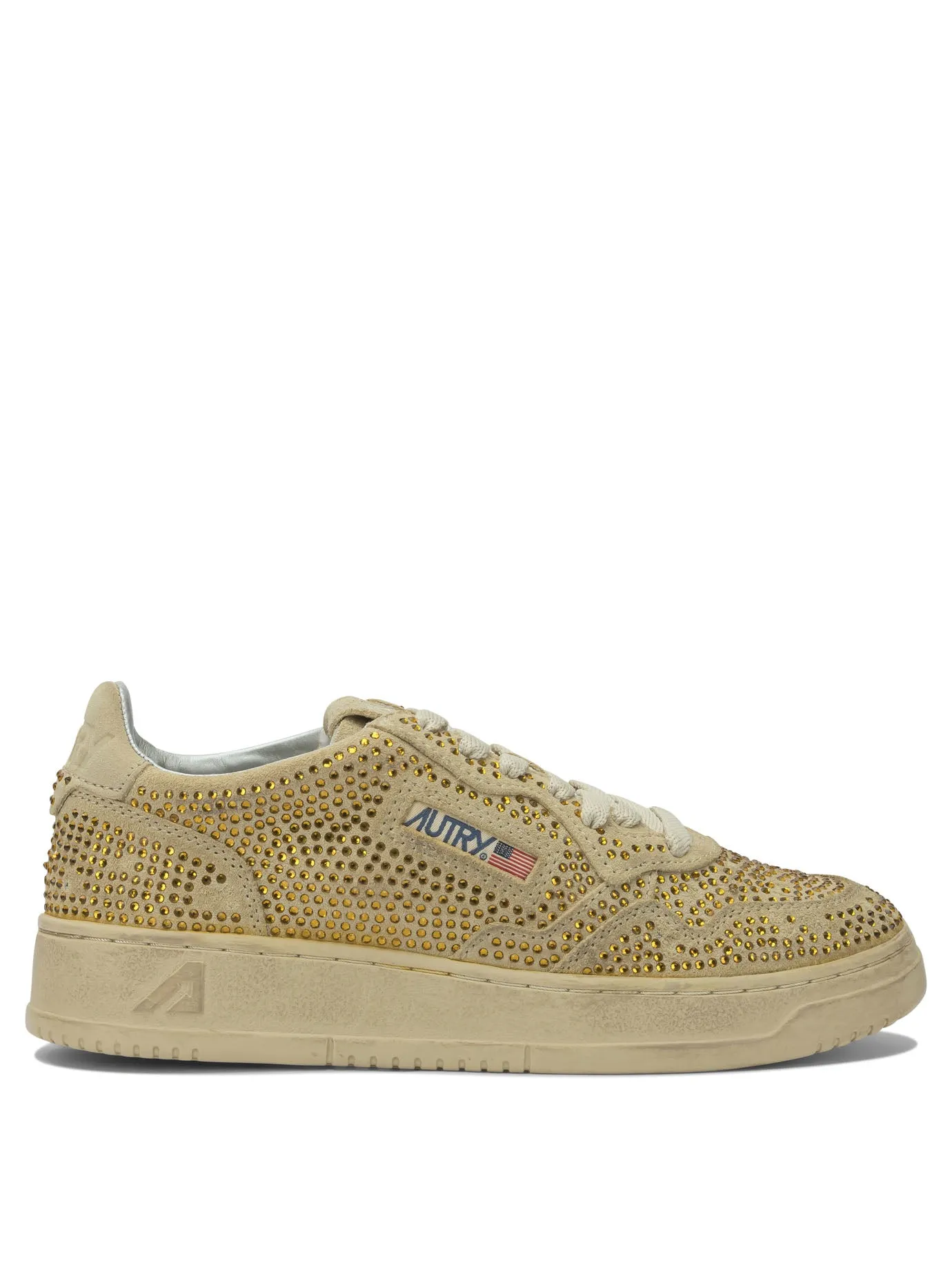 Medalist Low Crystal Sneakers & Slip-On Beige sold by Wanan Luxury