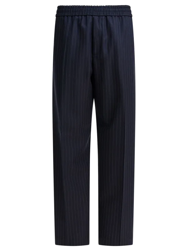 Wool Jogging Pants Trousers Blue made by Golden Goose