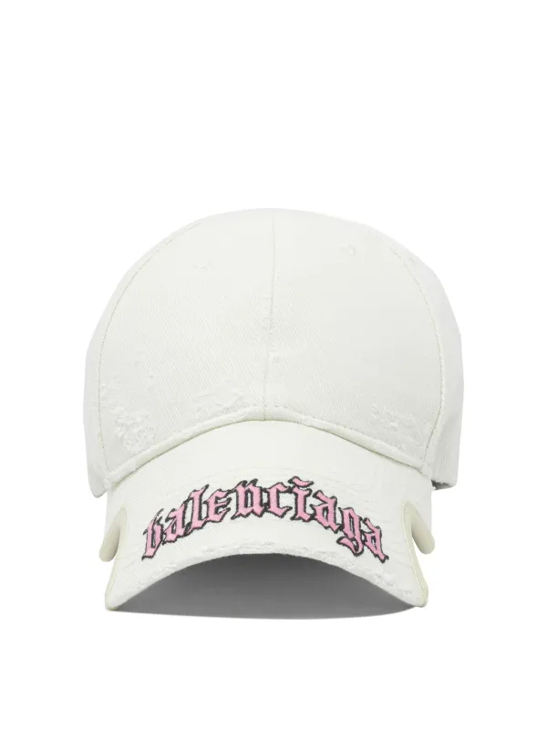 Blackletter Script Hats White sold by Wanan Luxury