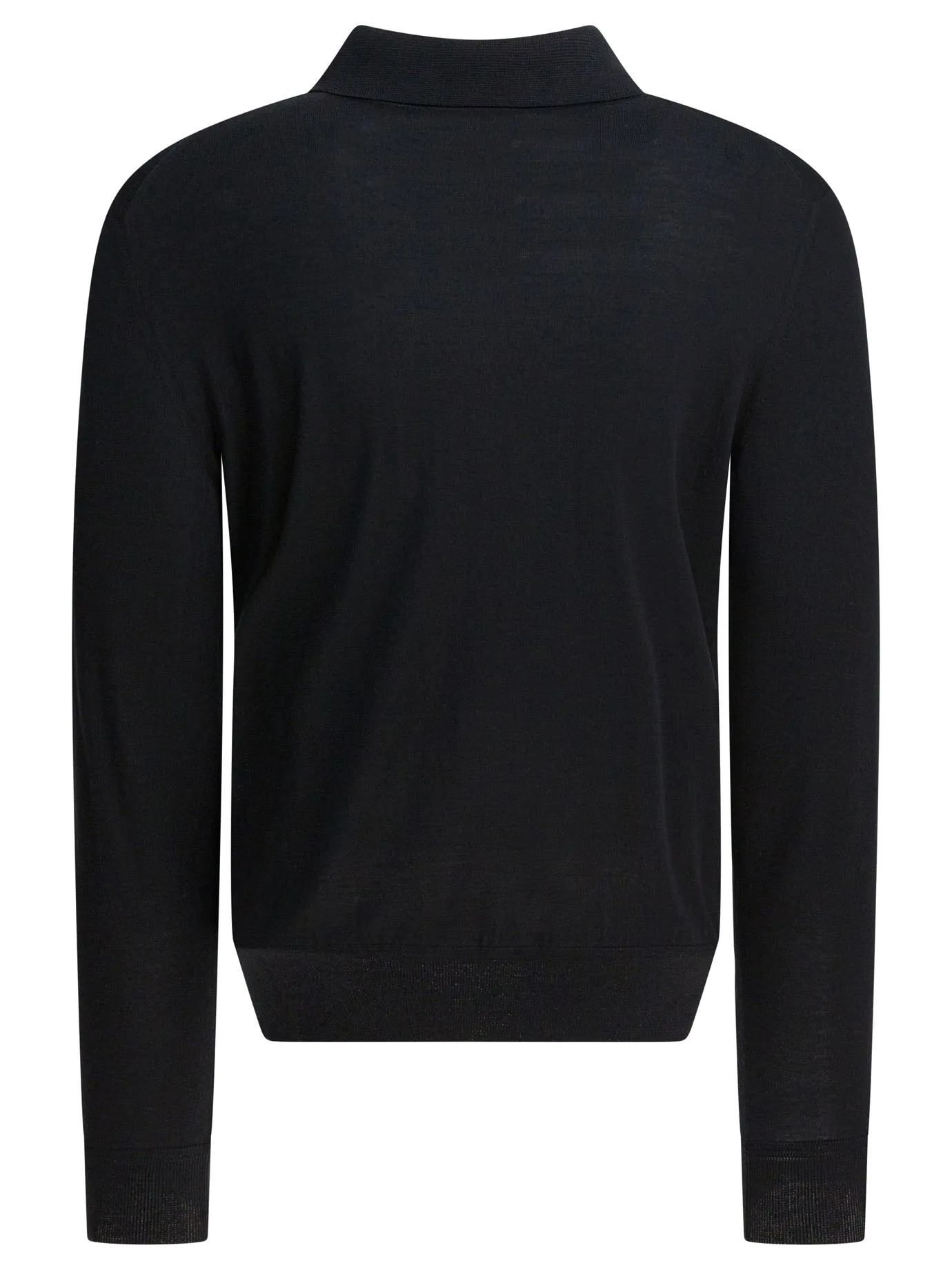 Long-Sleeved Polo Shirt Polo Shirts Black sold by Wanan Luxury product image thumbnail 2