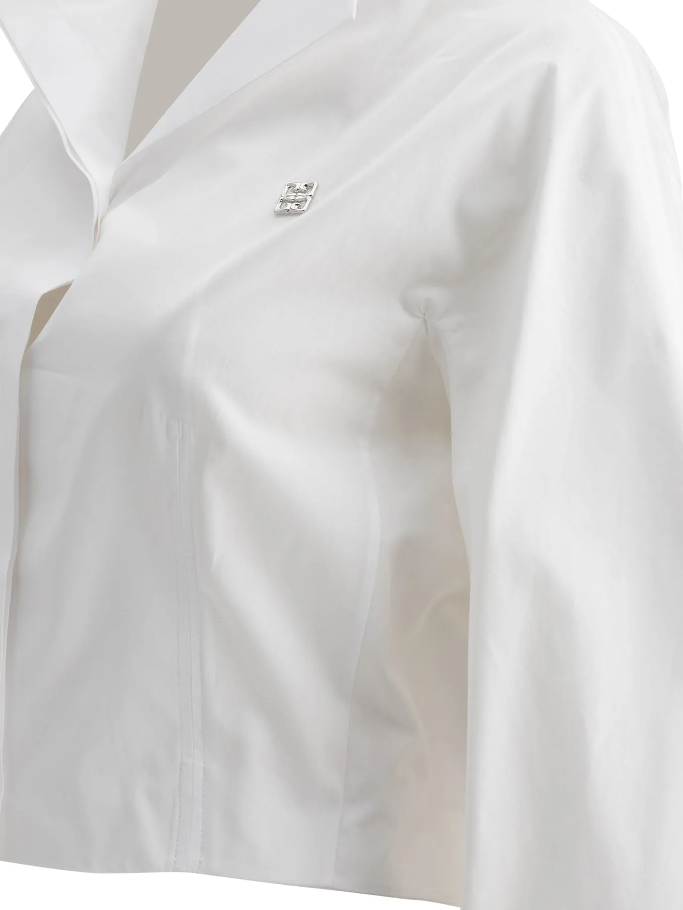 Cropped Poplin Shirt Shirts White sold by Wanan Luxury product image thumbnail 4