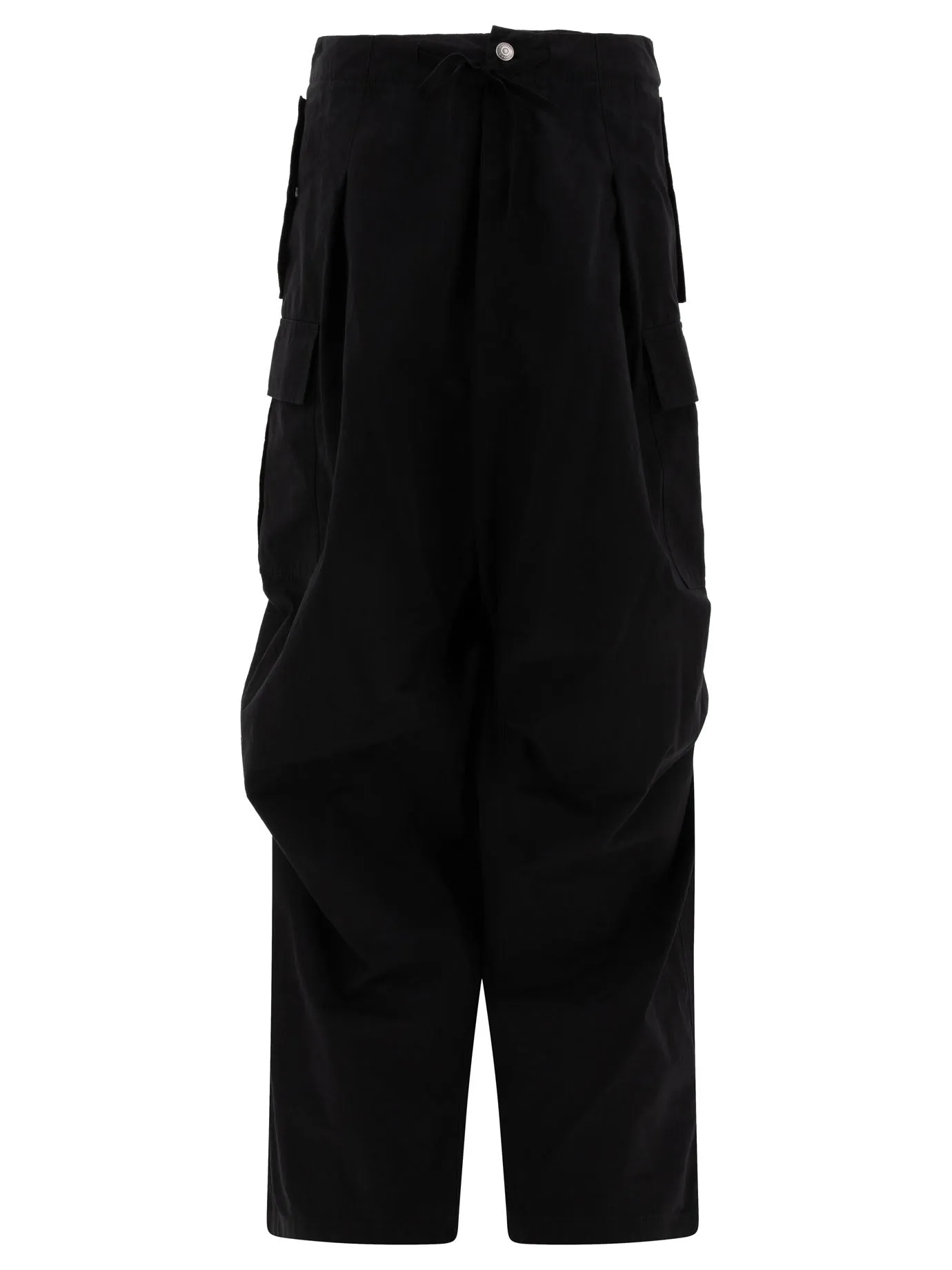 Pleated Cargo Trousers Black sold by Wanan Luxury
