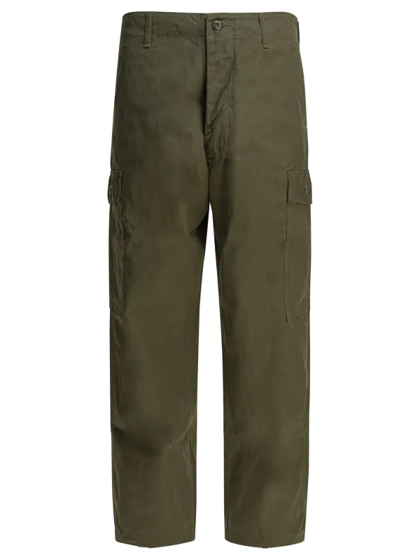 Cotton Poplin Cargo Pants Trousers Green sold by Wanan Luxury