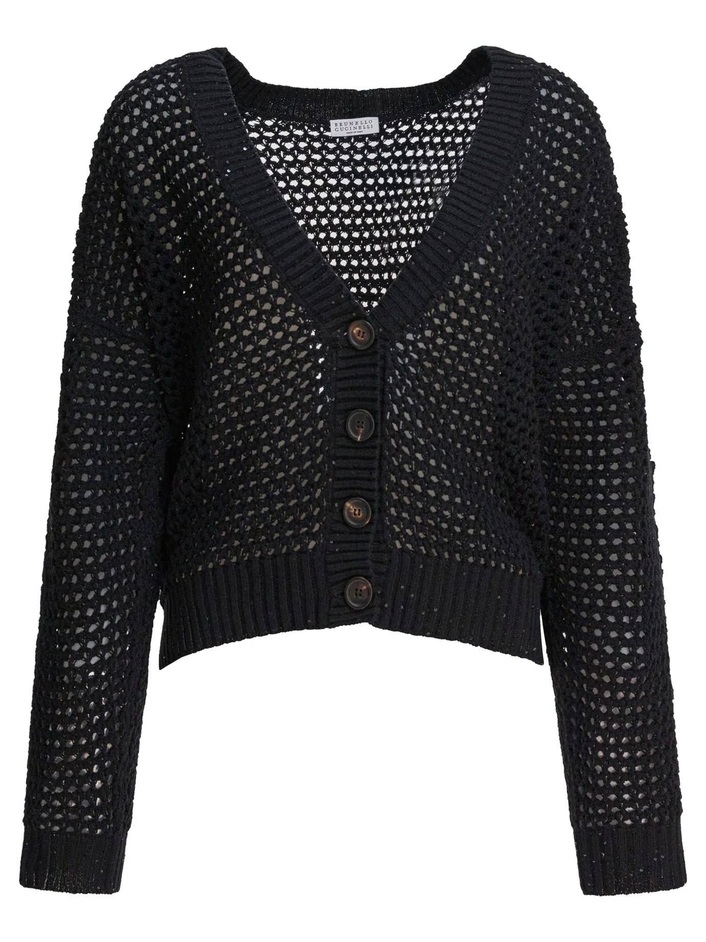 Cotton Cardigan Knitwear Black sold by Wanan Luxury