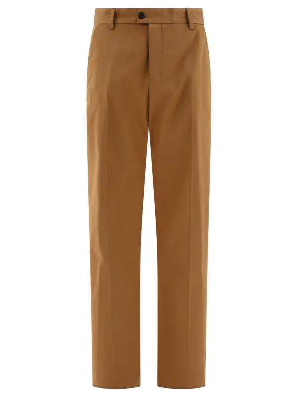 Tailored With Back Logo Trousers Brown sold by Wanan Luxury