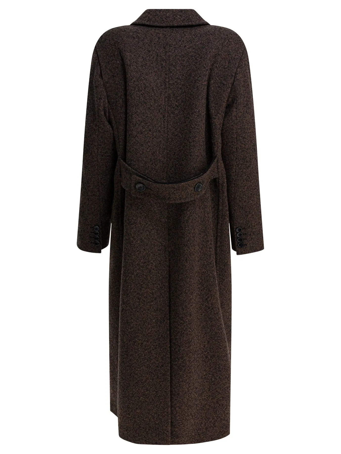 Long Wool Coat Jackets And Coats Black sold by Wanan Luxury product image thumbnail 2