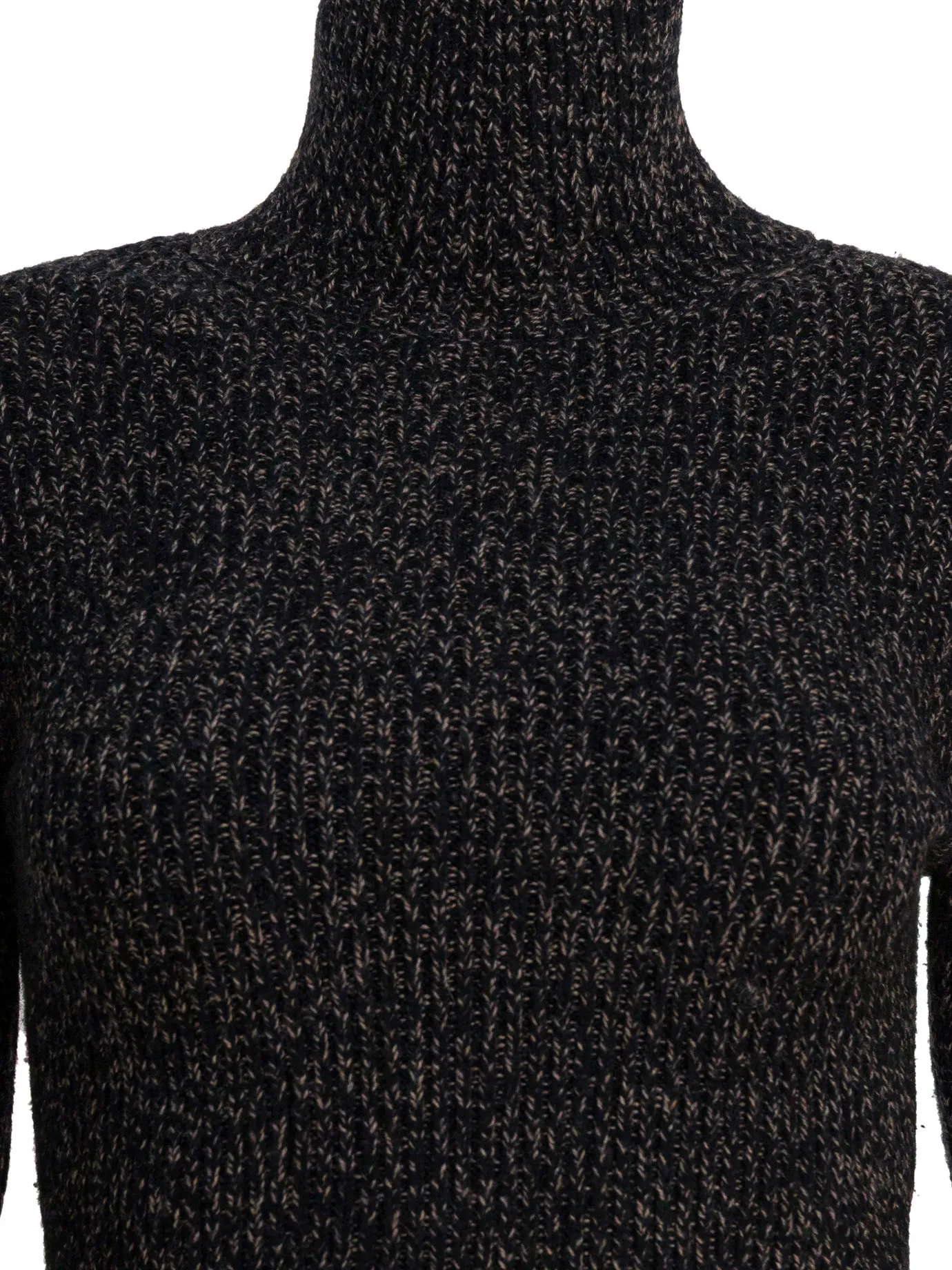 Wool And Cashmere Mouliné Turtleneck Sweater Knitwear Black sold by Wanan Luxury product image thumbnail 3