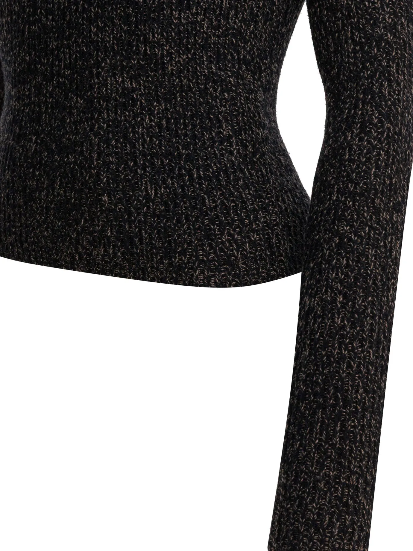 Wool And Cashmere Mouliné Turtleneck Sweater Knitwear Black sold by Wanan Luxury product image thumbnail 4