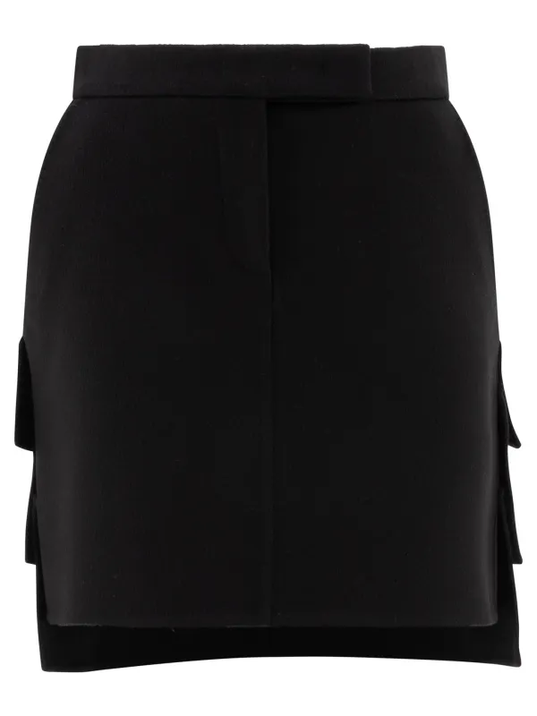 Camelwool Miniskirt Skirts Black made by MaxMara