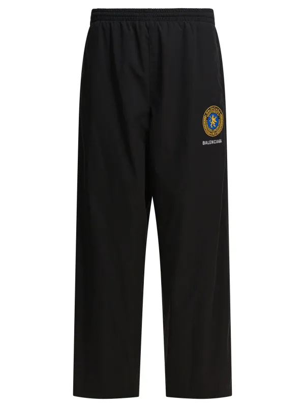 Sports Pants With Logo Trousers Black sold by Wanan Luxury