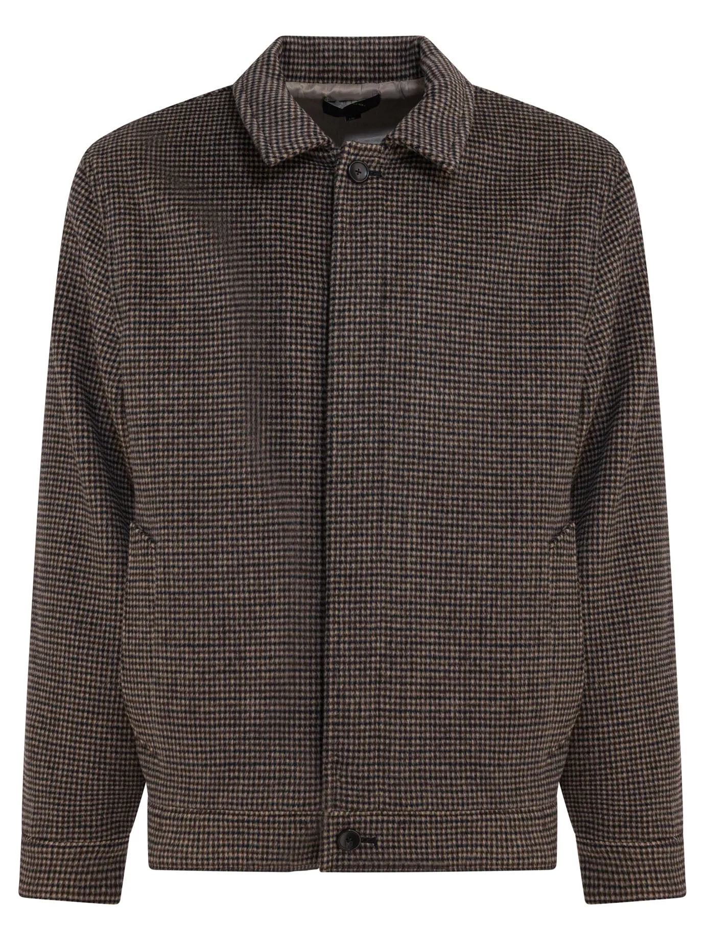 Houndstooth Overshirt Jacket Jackets And Coats Brown sold by Wanan Luxury