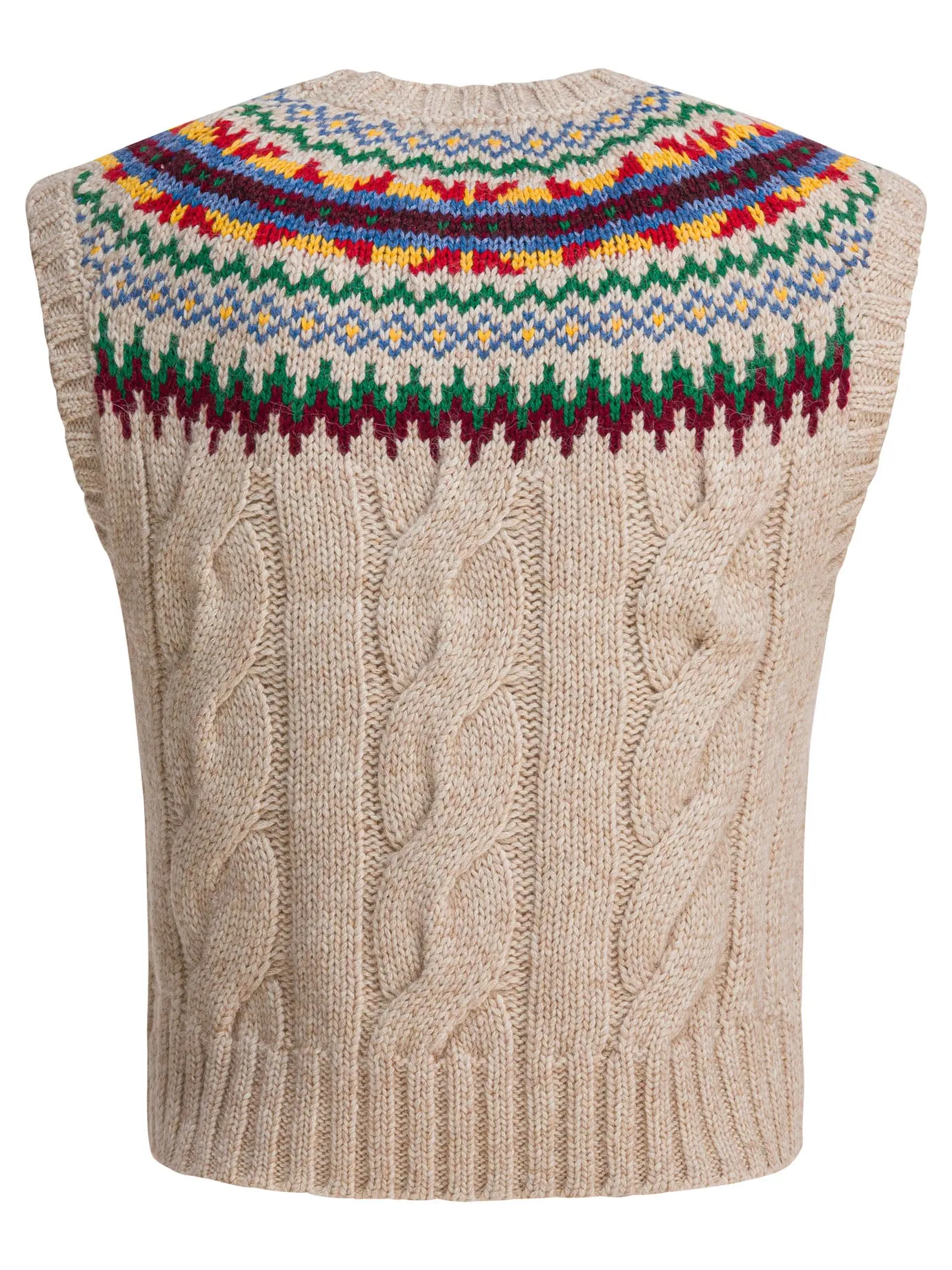 Fair Isle Knit Vest Knitwear Beige sold by Wanan Luxury product image thumbnail 2