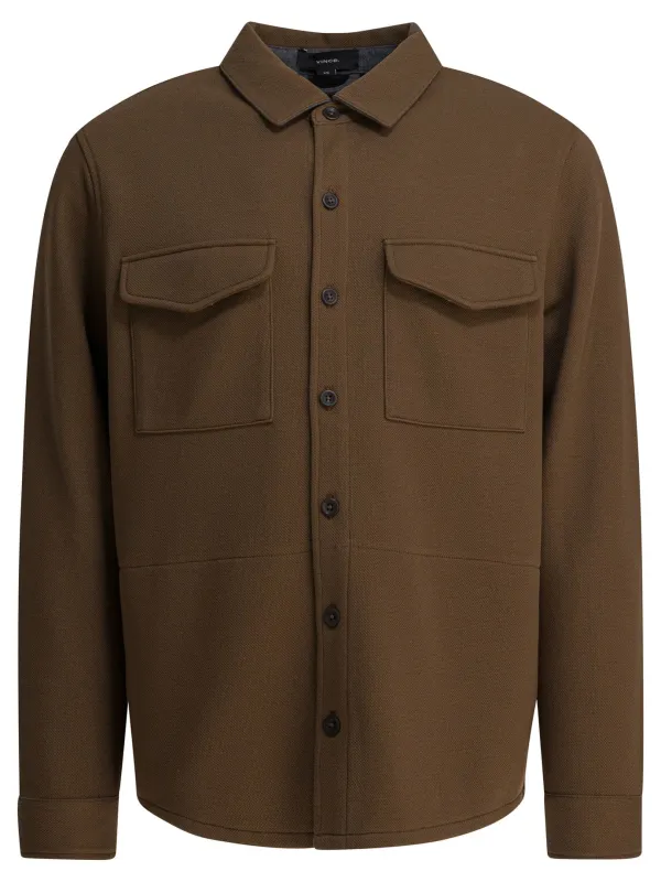 Cotton Overshirt Jacket Jackets And Coats Brown sold by Wanan Luxury