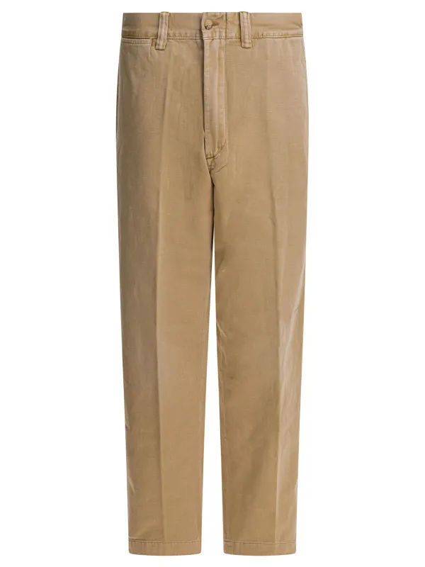 Straight Leg Trousers Beige sold by Wanan Luxury