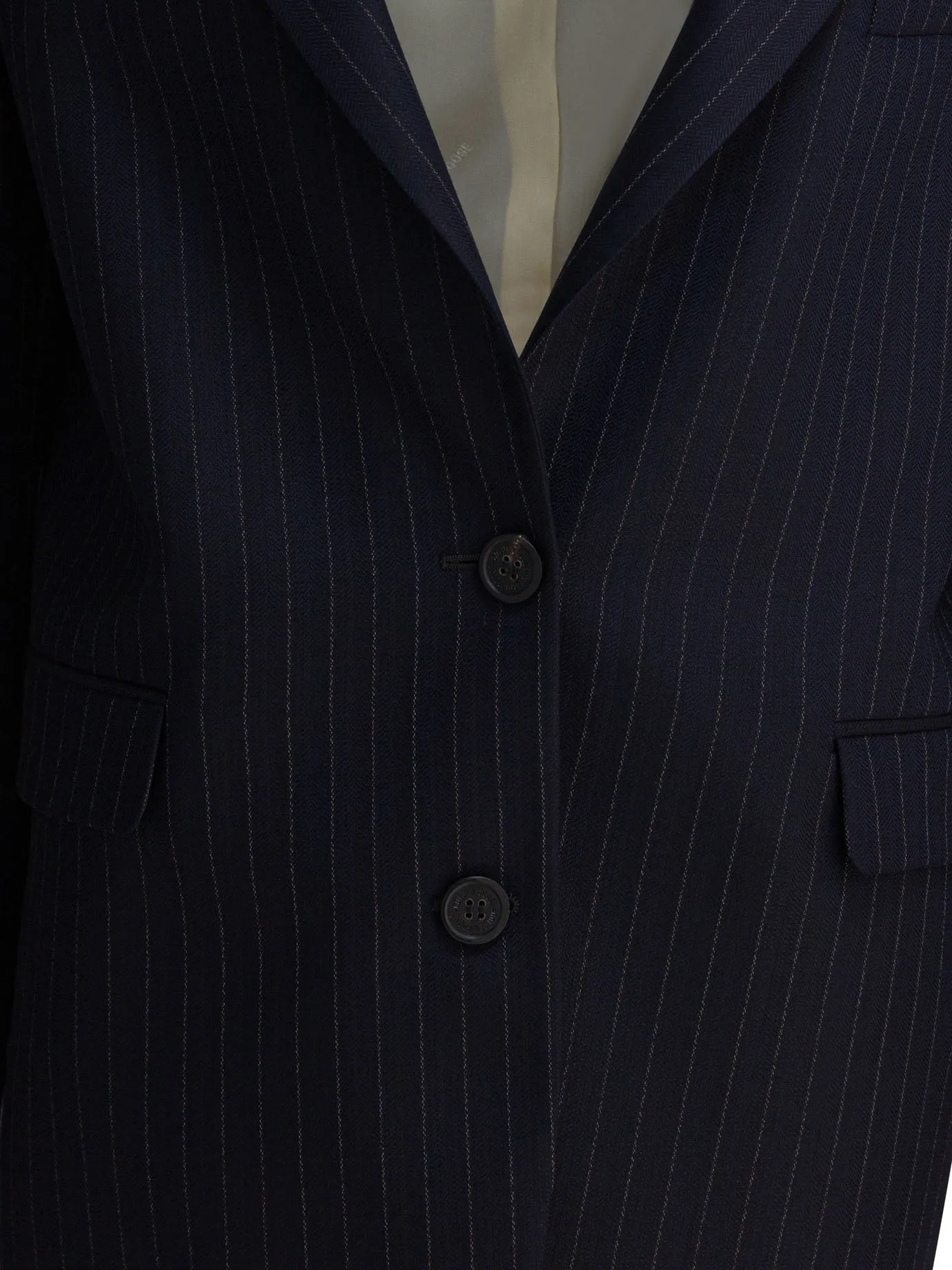 Single-Breasted Pinstripe Blazer Jacket Jackets And Coats Blue sold by Wanan Luxury product image thumbnail 3