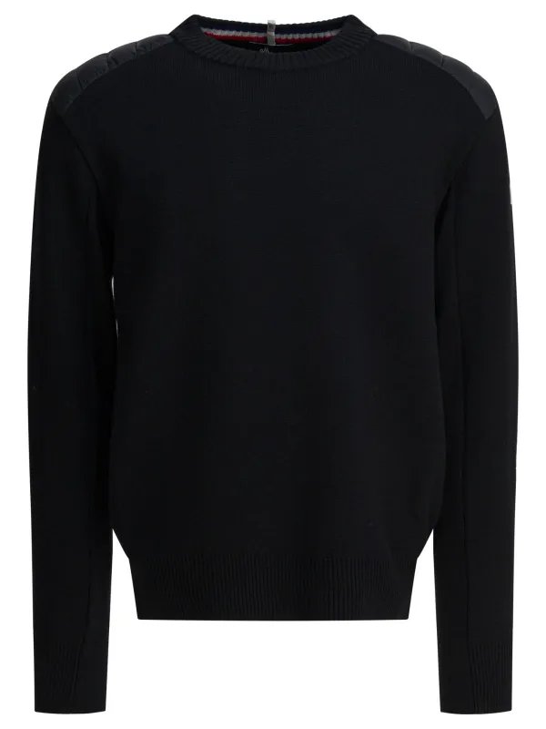 Wool Crewneck Sweater Knitwear Blue made by Moncler