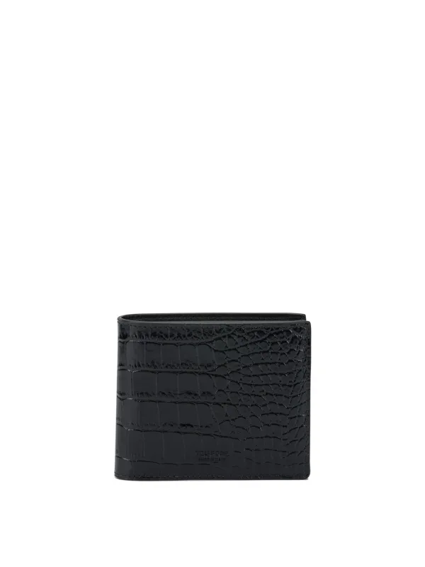 Crocodile Print Leather Wallet Wallets & Card Holders Black sold by Wanan Luxury