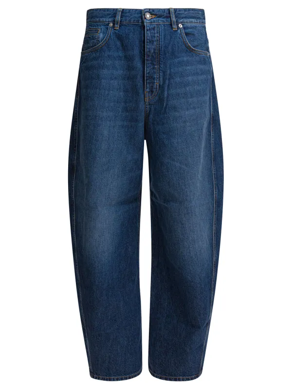 Wide Leg Jeans Blue sold by Wanan Luxury