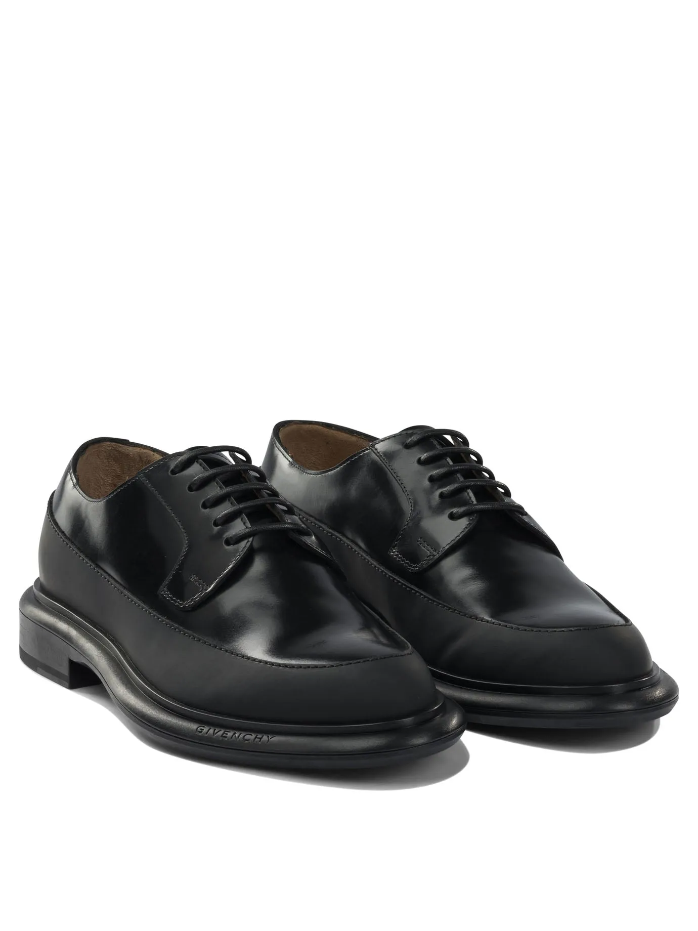 Leather Derby Lace-Ups Lace-Up Shoes Black sold by Wanan Luxury product image thumbnail 2