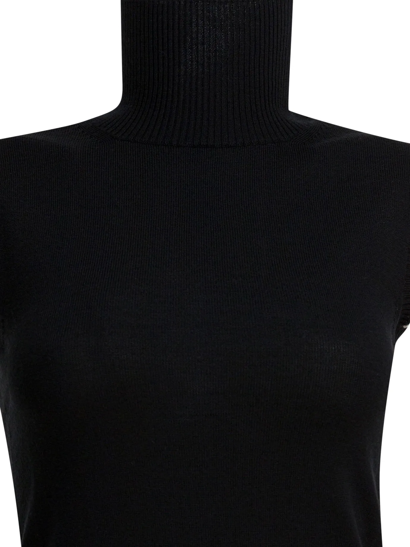 Mock Neck Sleeveless Knitwear Black sold by Wanan Luxury product image thumbnail 3