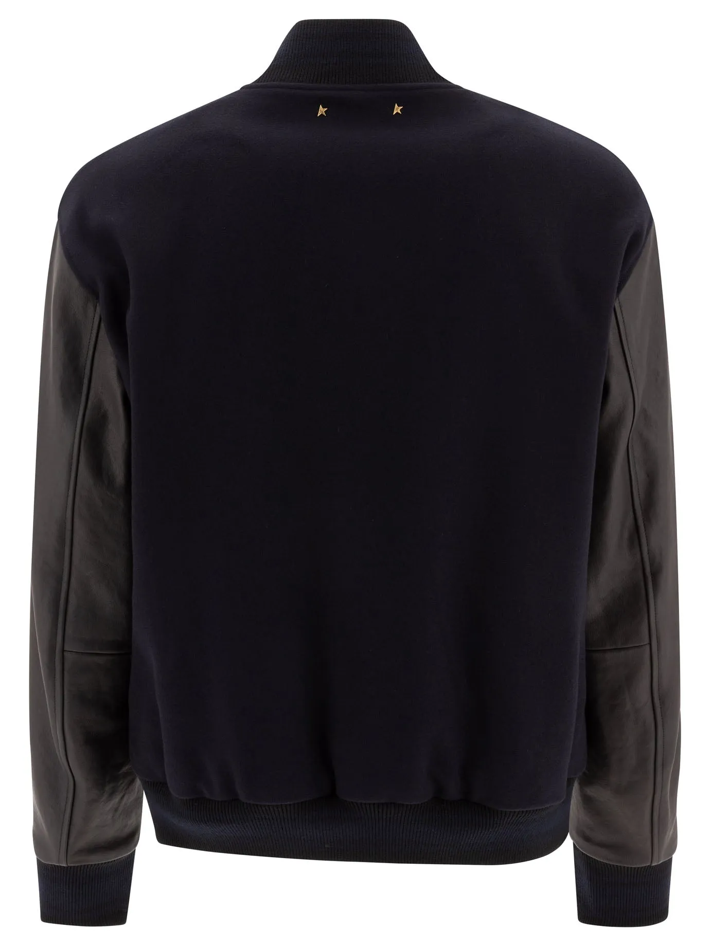 Wool And Leather Bomber Jacket Jackets And Coats Blue sold by Wanan Luxury product image thumbnail 2